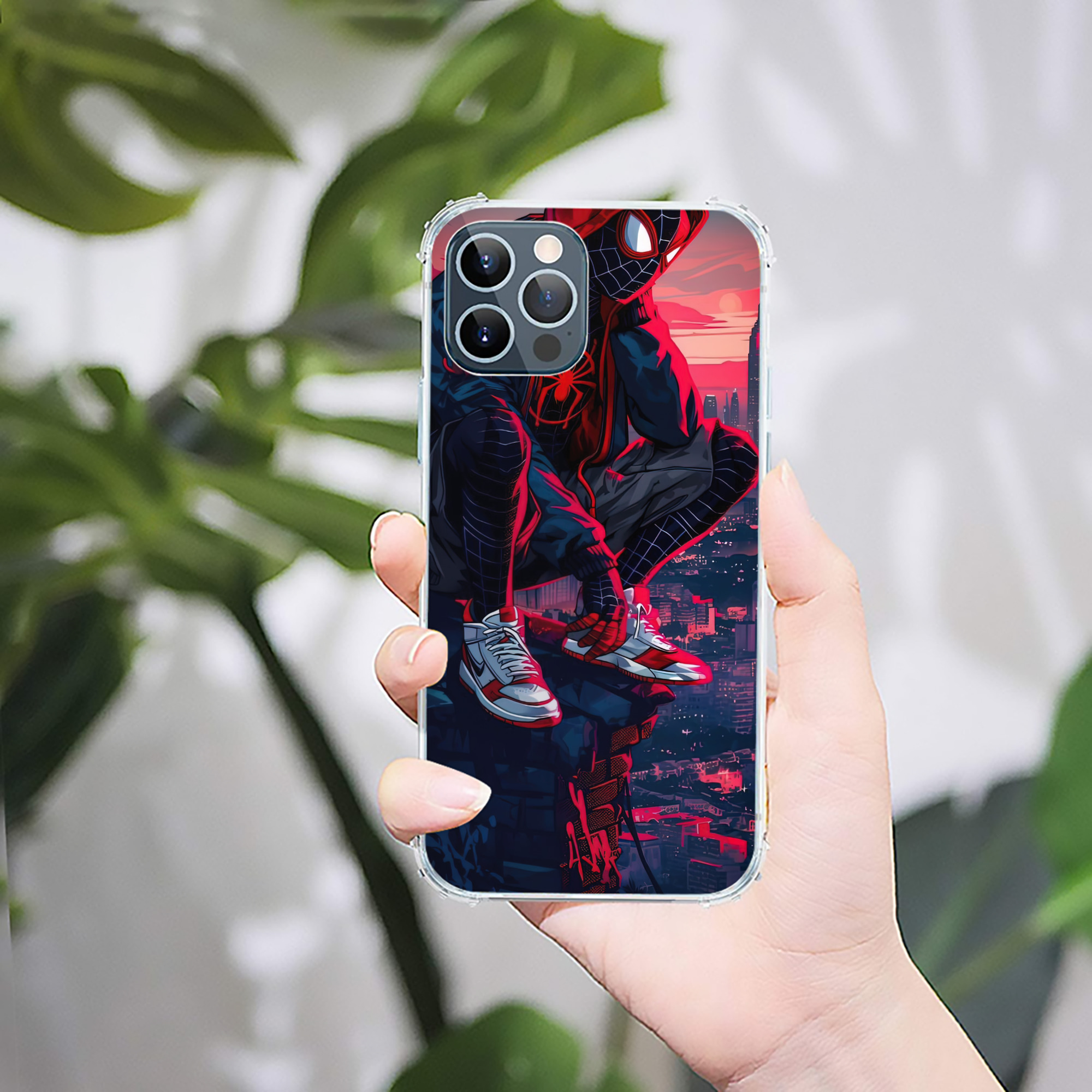（画像用） Spider Man スパイダーマン 【iPhone 12シリーズ対応】透明スマホケース（クリアソフトケース）